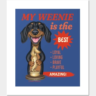 Cute Funny Doxie Weenie Dachshund Dog Posters and Art